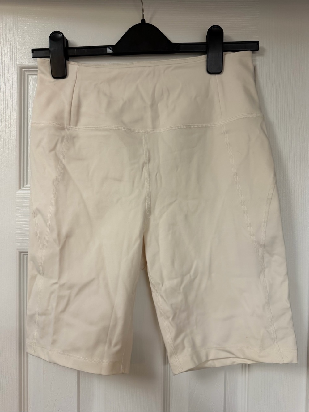 girlfriend collective Cream High-Rise Bike Shorts